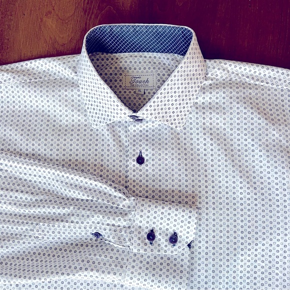 Touch The Collection Dress Shirt White Size XL - Picture 2 of 9